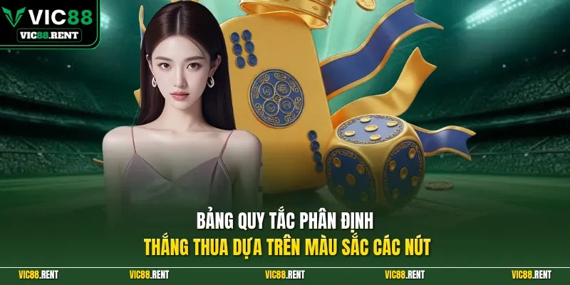 Bảng quy tắc phân định thắng thua dựa trên màu sắc các nút